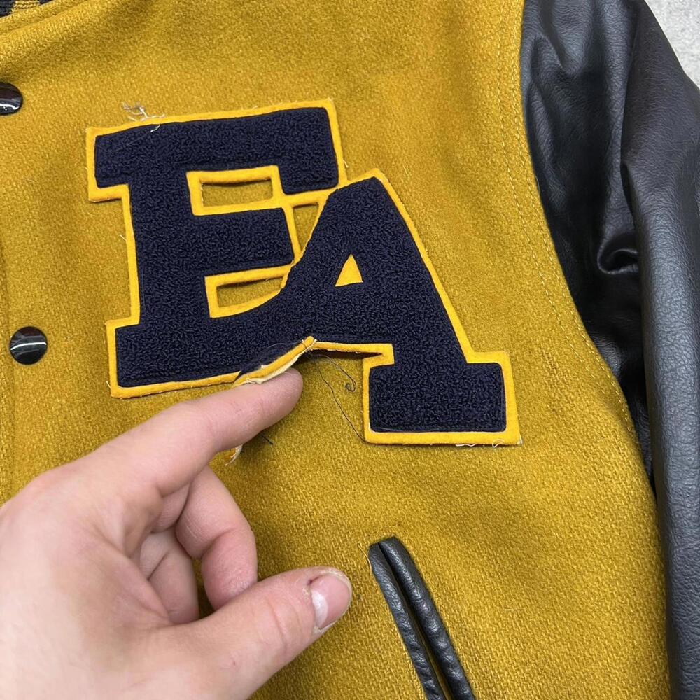 vintage champion 60s running man made in usa letterman varsity bomber jacket - Picture 3 of 5